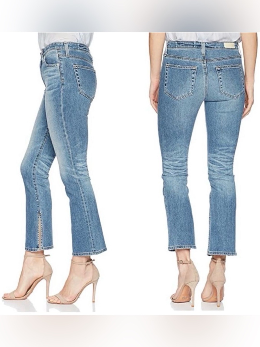 Ag Adriano Goldschmied Jodi Crop Split Hem Kick Flare Jeans